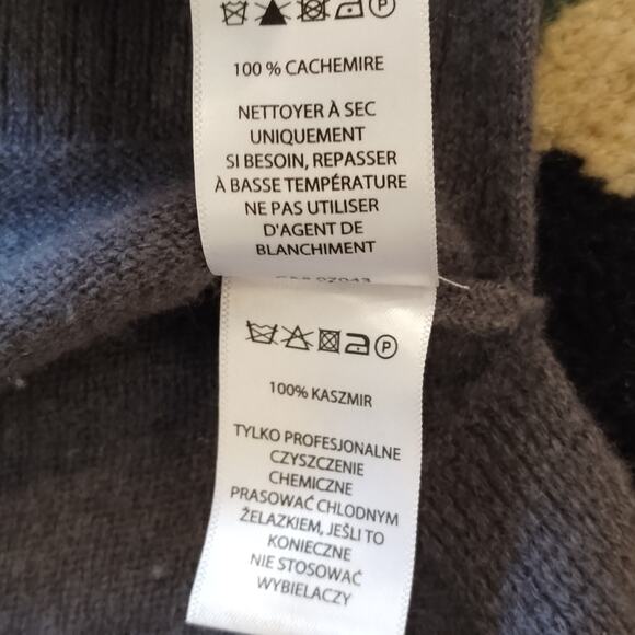 Cynthia Rowley 100% 2-ply Cashmere Taupe Gray Boxy Knit Boat-neck Sweater M - Picture 10 of 12